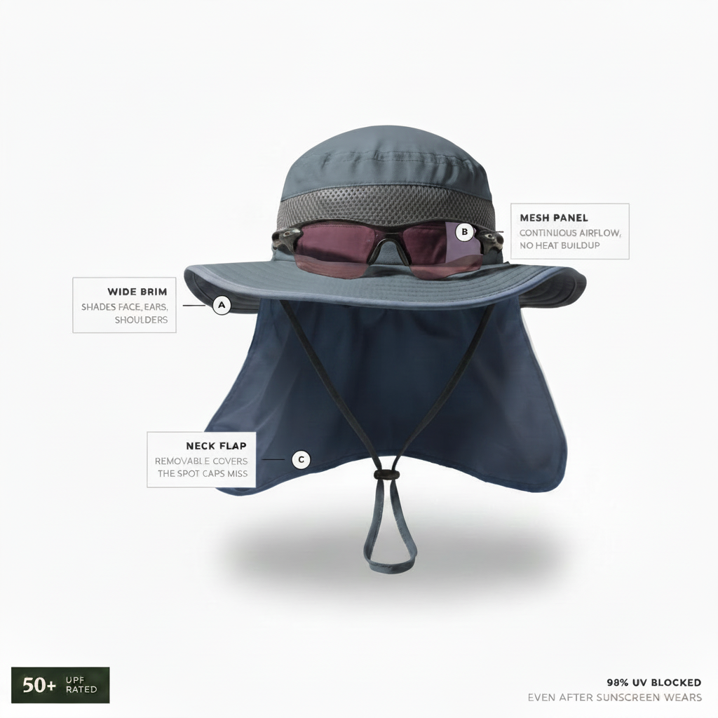 The Solace sun hat Glacier Blue