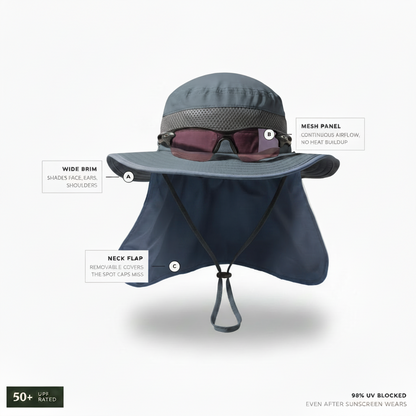 The Solace sun hat Glacier Blue
